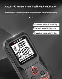 جهاز اختبار مقاومة السطح VICTOR VC385+ - أداة فحص مقاومة الكهرباء الساكنة ومقاومة العزل - Product Image 6