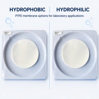 Filtre à membrane PTFE hydrophobe/hydrophile pour laboratoire, diamètre 47 mm 50 mm, filtration 0,1-10 microns sans liant, boîte de 50 pièces