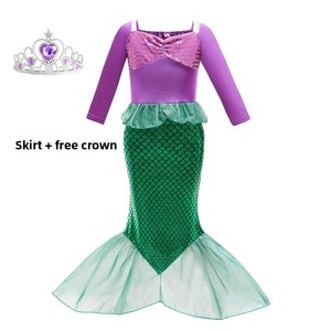 Costume da Sirena per Bambine, Vestito per Travestimenti di Halloween, Costumi da Sirena per Bambini - Product Image 6