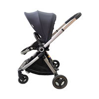 Poussette bébé multifonctionnelle de luxe 3 en 1 Chariot pliant portable à 4 roues pour nouveau-nés Belle conception de paysage