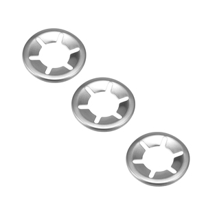 10 pièces/sac NINDEJIN Rondelles Starlock à dents internes en acier inoxydable 304 / acier noir 65Mn, Norme DIN, Usage général industriel M3-M12 - Product Image 2