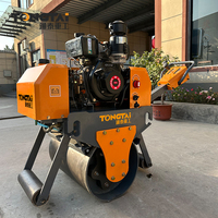 Rouleau vibratoire à tambour unique TONGTAI TT-DL600 - Moteur et pompe haute performance de 4 kW, mini compacteur de sol