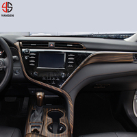 Autocollant de couverture de garniture intérieure de décoration de voiture de modèle en bois d'ABS pour des accessoires de Toyota Camry 2018-2022