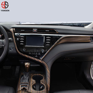 สติ๊กเกอร์ตกแต่งภายในลายไม้ ABS สำหรับ<span class=keywords><strong>รถ</strong></span>ยนต์โตโยต้า คัมรี่ ปี 2018-2022 - Product Image 2