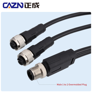 Nhà Máy 1 Mét M12 Splitter 2 3 4 5 6 8 12 Pins Nam Để Nữ Adapter Kết Nối Cảm Biến Thiết Bị Truyền Động Đúc Cáp PVC Pur - Product Image 5