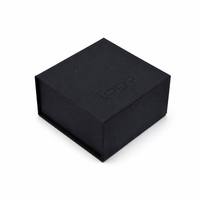 Caja de Regalo Plegable Negra de Lujo con Logotipo Personalizado, Caja de Embalaje de Cartón Rígido Magnético al por Mayor con UV Localizado para Ropa