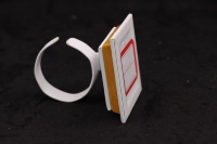 Présentoir à bijoux en cuir or blanc pour bagues support de plateau bracelet bracelets support de montre-conteneur élégant