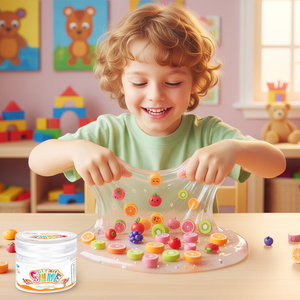 Kit de slime transparent SlimeDiy avec breloques, slime mousseux, slime pailleté, slime crémeux, slime extensible, slime cristallin transparent, jouet pour enfants - Product Image 6