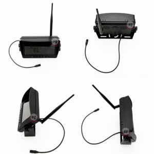 מערכת מצלמת רוורס אלחוטית 7 אינץ' 1080P AHD למשאית עם צג, ראיית לילה, פאנל סולארי מתכוונן 180 מעלות, גילוי הולכי רגל BSD - Product Image 5