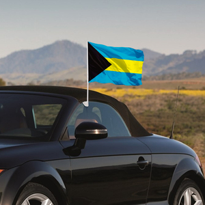 Drapeau de <span class=keywords><strong>voiture</strong></span> des Bahamas promotionnel de taille personnalisée 12x18 Drapeau de fenêtre de <span class=keywords><strong>voiture</strong></span> en polyester personnalisé avec tige en plastique - Product Image 6