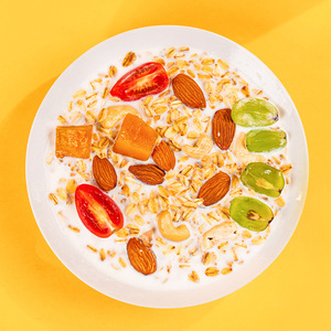 Gruau cuit à haute teneur en fibres, en conserve, prêt à <span class=keywords><strong>manger</strong></span>, repas sec, petit <span class=keywords><strong>d</strong></span>éjeuner, céréales, repas de remplacement, non-fruit, noix, avoine - Product Image 3