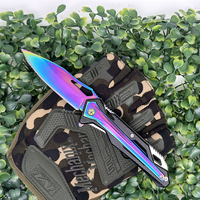 Couteau de chasse personnalisé OEM en acier inoxydable avec lame à pointe clip et clip de ceinture, design pliable pour usage extérieur