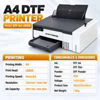 Imprimante DTF A4 de haute qualité, dernière génération, avec tête d'impression L8058, pour film PET, pour l'impression de t-shirts