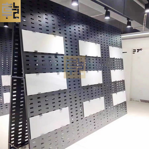 Expositor vertical multifuncional para 800 azulejos cerámicos, modelo de tienda con placa perforada y gancho para exhibición de azulejos cerámicos - Product Image 1