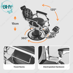 Silla de peluquería moderna reclinable salón de belleza muebles de barbería Silla de barbería hidráulica para hombres - Product Image 5