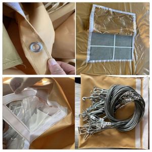 Tente de camping en toile kaki imperméable quatre saisons, 6-8 personnes, deux chambres, salon, certifiée CE, Tenda Fire de luxe - Product Image 5