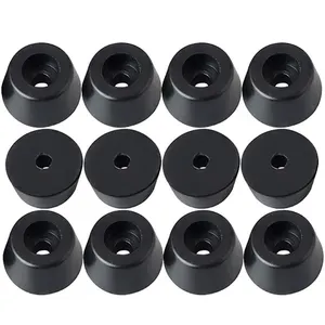 SHQN दौर काले विरोधी पर्ची रबर पैर Bumpers पैड में बनाया के साथ स्टेनलेस स्टील कैबिनेट डेस्क टेबल के लिए वॉशर couches - Product Image 1