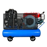 Compresseur d'air refroidi à l'eau de la barre 200L du lecteur 10 du moteur diesel 22HP pour le pulvérisateur de ciment