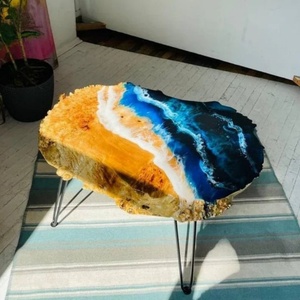 Nhiều Desgin Hiện Đại Giá Rẻ Rắn Gỗ Đặc Biệt Độc Đáo Tự Nhiên Sông Tinh Tế Ăn Uống Cà Phê Epoxy Nhựa Bảng - Product Image 3