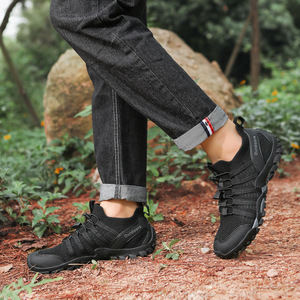 Chaussures de randonnée respirantes antidérapantes en daim pour hommes et femmes, à enfiler, pour les sports nautiques en plein air, toutes saisons - Product Image 2