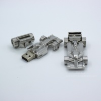 Flash Drive USB 2.0 Bentuk Mobil Balap F1 Logam Custom Logo Baru 8GB/16GB/32GB/64GB/128GB Terenkripsi Garansi 3 Tahun