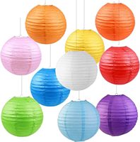 Lanternes en papier rondes, décorations chinoises colorées en forme de ballon à suspendre pour les décorations de fête d'anniversaire, mariage, plafond, fournitures de fête