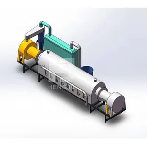 Horno de carbonización de cáscara de fruta de madera de biomasa sin humo continuo Máquina para hacer carbón de troncos de madera a la venta