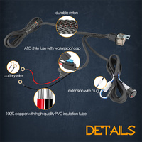 Fabricants de faisceaux de câblage LED pour véhicules automobiles 12V universels, 2,5 mètres, 98 pouces, 8 pieds de long, 120W DT