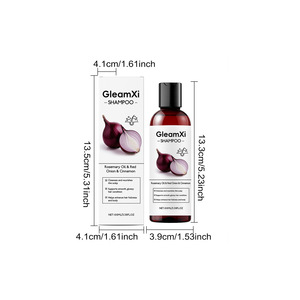 Gleamxi Private Label Deep Cleansing Nourishing Smoothing Natural Rosemary Oil Red <strong>Onion</strong> Hair <strong>Shampoo</strong> 100ml - Product Image 6