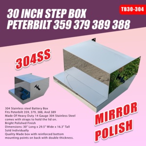 30 '', 24'' 304 thép không gỉ peterbilt bước hộp pin hộp công cụ hộp-30 inch - Product Image 2