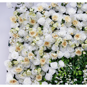 Fondo de Flores Ecológico Hecho a Mano Personalizado de 8 pies x 8 pies, con Plantas, Hierba, Enredaderas Colgantes, Pared de Rosas Blancas Artificiales para Fotografía - Product Image 6