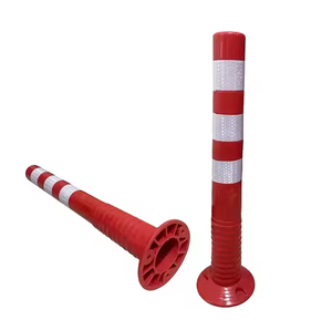 Posto flessibile <span class=keywords><strong>di</strong></span> avvertimento in TPU impermeabile da 75cm con dissuasore riflettente per parcheggio - Product Image 1