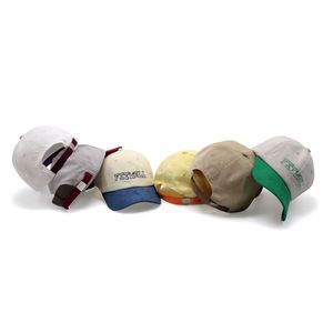 Gorra de Béisbol de Seis Paneles en Dos Tonos con Logotipo Bordado, Gorra de Pana Personalizada Estilo Dad Hat - Product Image 4