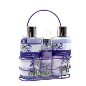 VIOLET FLEUR DE SOPHORA de Beauté Soins de La Peau Personnels <span class=keywords><strong>Spa</strong></span> Cadeau Ensemble De Bain - Product Image 1
