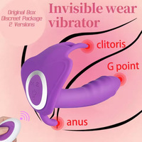 Tragbarer Schmetterlings-Vibrator für Frauen mit Kabelloser Fernbedienung, 10 Geschwindigkeiten, Wasserdicht IPX7, Geräuscharm 40dB - Schmetterlingsförmiges Erwachsenenspielzeug
