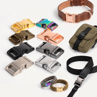 Colliers métalliques de 20 mm, accessoires, anneaux en D, boucles réglables à dégagement rapide, clips pour collier et laisse de chien
