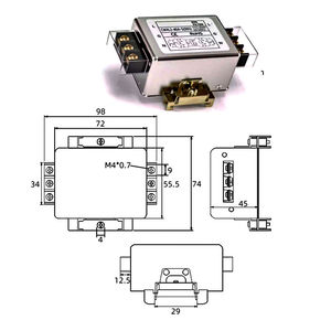 Filtro de Potencia Monofásico 220V CW4L2-3A/6A/10A/20A/30A/40A-S(005) Terminal Bipolar para Riel Guía CW4L2-10A-S(005) CW4L2-40A-S(005) - Product Image 5