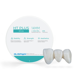 Gusrom <span class=keywords><strong>HT</strong></span> PLUS 98,5x14mm A2 Preshade Zirconia blok 40% transparantheid Elektrisch implantaat ondersteunde restauraties CE-gecertificeerd - Product Image 5