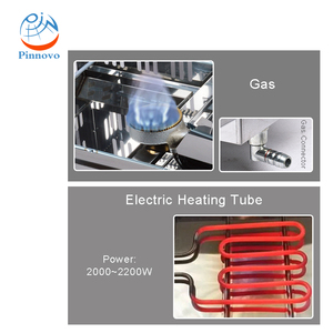 Pinnovo kare kore ticari restoran masa üstü barbekü soba elektrikli gaz taş ızgara, biftek pişirme plakası üst hava çıkış - Product Image 6