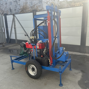 Tragbares Dieselbetriebenes Radmontiertes Brunnenbohrgerät, Kostengünstige Kleine Bohrmaschine mit 220V Motor, Pumpe und Getriebe, Max. 260m - Product Image 5