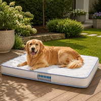 Matelas pour chien robuste en latex et mousse à mémoire de forme, coussin rafraîchissant en silicone, résistant aux morsures, respirant, lavable, housse de transport