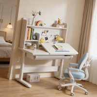 Table d'étude économique, style mignon, bureau réglable, hauteur réglable, table et chaise d'apprentissage pour enfants
