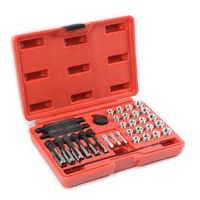 Kit de réparation de filetages XCTOOL 33 pièces 8mm 10mm 12mm pour bougies de préchauffage, kit d'outils de réparation de filetages métriques de culasse XC1347