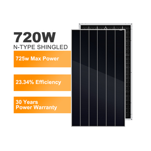 แผงโซลาร์เซลล์แบบ Shingled 720w 550w 500w 600w 720W โมโนแบบสองหน้า TOPcon สำหรับระบบโซลาร์เซลล์บ้าน พร้อมการรับประกัน 30 ปี - Product Image 2