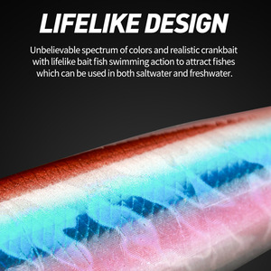 Esca Artificiale Galleggiante da 14g 10cm a Forma di Cane con Stampa, in Plastica Bionica, con Ganci e Perline Sonore, Tipo Minnow, Attrezzatura da Pesca - Product Image 3