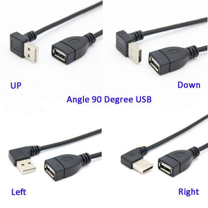 30cm USB 2.0 treccia di schermatura cavo adattatore angolo verso il basso 90 gradi cavo di prolunga da maschio a femmina per i <span class=keywords><strong>prodotti</strong></span> <span class=keywords><strong>informatici</strong></span> in magazzino - Product Image 4