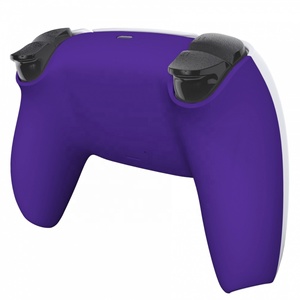 Coque arrière de remplacement personnalisée en gros, douce au toucher, violet foncé, pour manette sans fil PS5 - Product Image 3