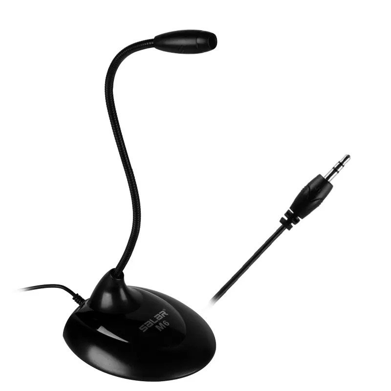 3.5mm Plug Flexible Stand Gooseneck Mic Multimedia Microphone For Computer Desktop