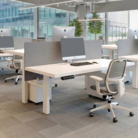 Bureau debout intelligent moderne à hauteur réglable avec 4 pieds, table ergonomique pour l'école et le bureau