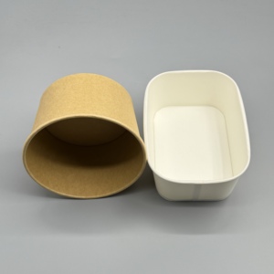 Bol à salade en papier kraft biodégradable, directement de l'usine, laminé PE PLA, OEM ODM, pour contenants alimentaires à emporter chauds ou froids - Product Image 6